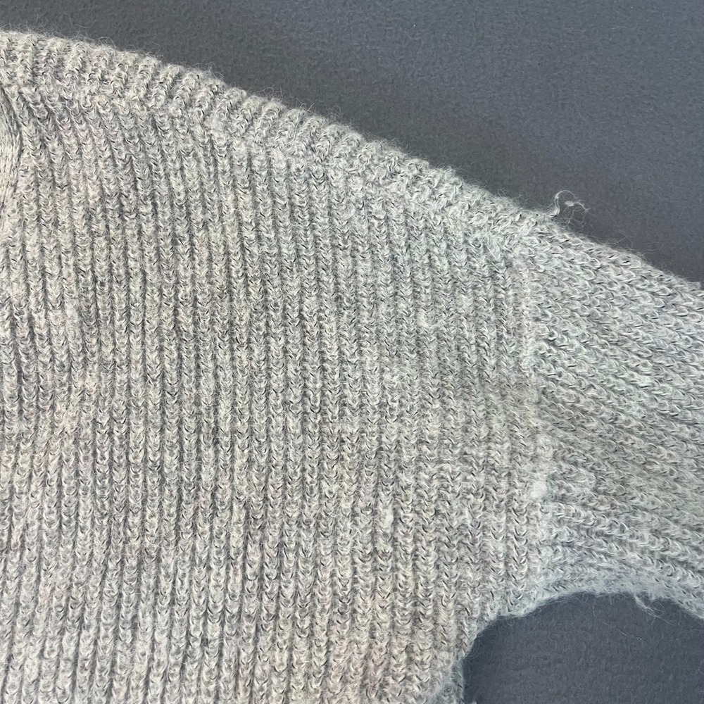 Free‎ People Womens Med Wool Blend Cardigan Sweater Button Front Boho Y2K Grey - Picture 5 of 14
